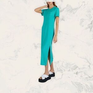 ATM Anthony Thomas Melillo Modal Jersey Crewneck Midi Dress - Size XS - Jade
